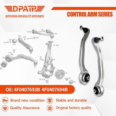 Braço de controle inferior 4F0407693B 4F0407694B para braço de controle de suspensão dianteira Audi A6 C6