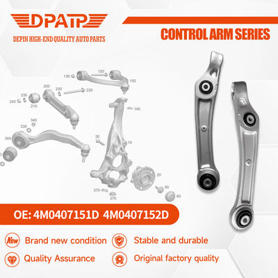 Braço de controlo inferior dianteiro 4M0407151D 4M0407152D para Audi Q7 Q8 A8 D5 Porsche Cayenne Braço de controlo de pós-venda